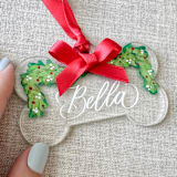 "Baby First Christmas Custom Round Ornament" - Ornaments in clear by Maria Ferrer G.