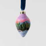 "Snowy Winter Pine Ornament - 16" - Ornaments in multicolor by Weronika Zubek
