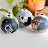 "Personalized Pet Dog Portrait Ornament" - Ornaments in white by Arohika Verma