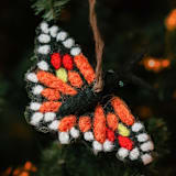 "Felt Butterfly Ornament" - Ornaments in black by Aahlada Chennupati