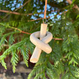 "Ceramic Knot Ornament" - Ornaments in white by Sidney Field