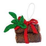 "Cozy Winter Ornaments-Holiday Logs" - Ornaments in brown by Global Goods Partners