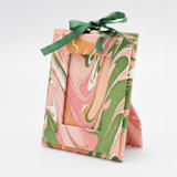 "Mini Hand-Marbled Picture Frame Ornament | Peony Bloom" - Ornaments in pink by Inner Child