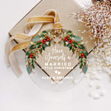"Personalized Acrylic Have Yourself A Married Christmas Ornament, Set of 1" - Ornaments in multicolor by Iveta Abolina