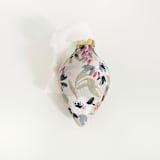 "Taupe Floral Botanical Ornament" - Ornaments in brown by Kate Nelson