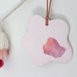 "Abstract Blob Mini Wall Hanging/Ornament" - Ornaments in pink by Quiet Clementine