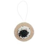 "Felt Caviar Blini Ornament" - Ornaments in white by Global Goods Partners