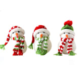 "Snowmen Ornaments, set of 3" - Ornaments in multicolor by Melange Collection