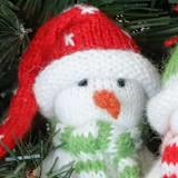 "Snowmen Ornaments, set of 3" - Ornaments in multicolor by Melange Collection