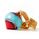 "Abstract Ornament - Red Abstract 03" - Ornaments in gold by Weronika Zubek