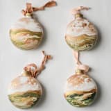 "4" Heavenly Sunset Mountain Ornament - Rose Gold" - Ornaments in gold by Kristen Laczi