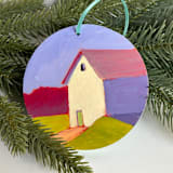 "Sweet Grape, Hand Painted Ornament" - Ornaments in multicolorassorted-colors by Carol C. Young