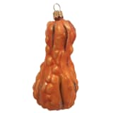 "Orange Squash Gourd Polish Mouth Blown Glass Christmas Ornament" - Ornaments in orange by Pinnacle Peak Trading Company