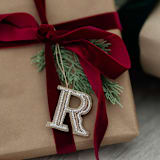 "Personalized Handmade Letter Ornament - Large R" - Ornaments in silver by Courtney Bedi
