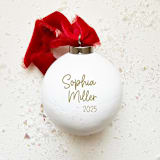 "Personalized  Botanical Wreath Ceramic Ornament" - Ornaments in green by AlisonJerry