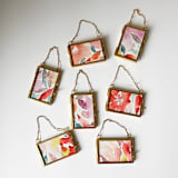 "Watercolor Floral Framed Ornament 6" - Ornaments in multicolor by Jocelyn Elizabeth