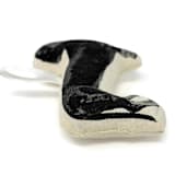 "Silkscreen Dachshund Ornament" - Ornaments in beige by Broderpress