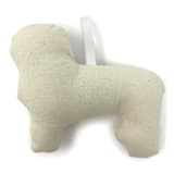 "Silkscreen Dachshund Ornament" - Ornaments in beige by Broderpress