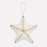 "Cotton Star Ornament" - Ornaments in white by Anchal