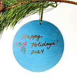"Winter Deer, Decoupage Ornament" - Ornaments in multicolorassorted-colors by Carol C. Young