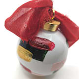 "Green, Burgundy, Blush, and Gold Ceramic, Hand-Painted Ornament" - Ornaments in red by The Savage Label