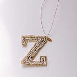 "Personalized Handmade Letter Ornament - Small Z" - Ornaments in silver by Courtney Bedi