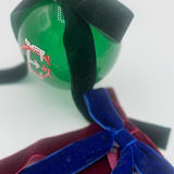"Extra-Large Polka Dot Monogram with Bow" - Ornaments in green by Ashley Myers