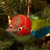 "Felt Annas Hummingbird Ornament" - Ornaments in green by Aahlada Chennupati