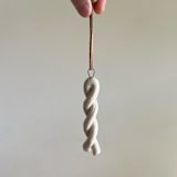 "Ceramic Twist Ornament" - Ornaments in white by Sidney Field