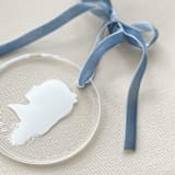 "Custom Silhouette Glass Ornament" - Ornaments in clear by Lindsay Kelly Art