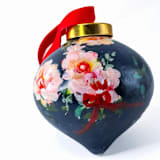 "Hand Painted Floral ornament" - Ornaments in multicolor by Arohika Verma