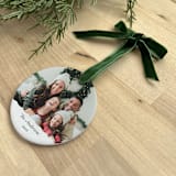 "Personalized Family Photo Ornament" - Ornaments in white by Holly Whitcomb