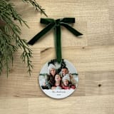 "Personalized Family Photo Ornament" - Ornaments in white by Holly Whitcomb