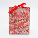 "Mini Hand-Marbled Picture Frame Ornament | Florentine Pink" - Ornaments in pink by Inner Child