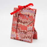 "Mini Hand-Marbled Picture Frame Ornament | Florentine Pink" - Ornaments in pink by Inner Child