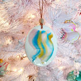 "Abstract Oval Wall Hanging/Ornament" - Ornaments in multicolorassorted-colors by Quiet Clementine