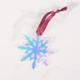 "Iridescent Snowflake Ornament" - Ornaments in multicolor by Em and Me Studio