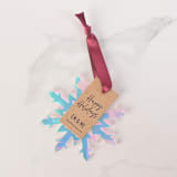 "Iridescent Snowflake Ornament" - Ornaments in multicolor by Em and Me Studio