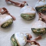"2" Rose Gold Heavenly Landscape" - Ornaments in pink by Kristen Laczi