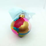 "Abstract Hand Painted Multicolor Bright Christmas Ornament" - Ornaments in multicolor by The Savage Label