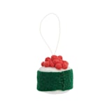 "Felt Sushi Ornaments-Salmon Roe" - Ornaments in green by Global Goods Partners