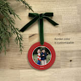 "Personalized Photo Ornament - Solid Border" - Ornaments in white by Holly Whitcomb