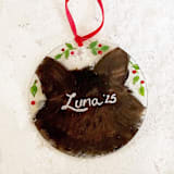 "Personalized Cat Ornament on 3" Round Glass" - Ornaments in multicolorassorted-colors by AlisonJerry