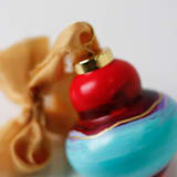 "Abstract Ornament - Red Abstract 07" - Ornaments in blue by Weronika Zubek