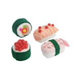 "Felt Sushi Ornaments- Salmon" - Ornaments in white by Global Goods Partners