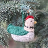 "Hen Ornaments, set of 3" - Ornaments in multicolor by Melange Collection