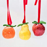 "Hand-made, Clay, Fruit Ornaments" - Ornaments in multicolorassorted-colors by AlisonJerry