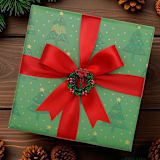 "Wreath with Red Berries Ornament" - Ornaments in multicolor by Melange Collection