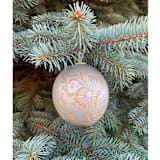 "Hand Carved Jicara Gourd Ornaments from Mexico - Silver" - Ornaments in silver by Vanessa Sherwood