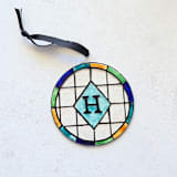 "Faux Stained Glass Ornament- Personalized" - Ornaments in multicolor by Inkspiringletters